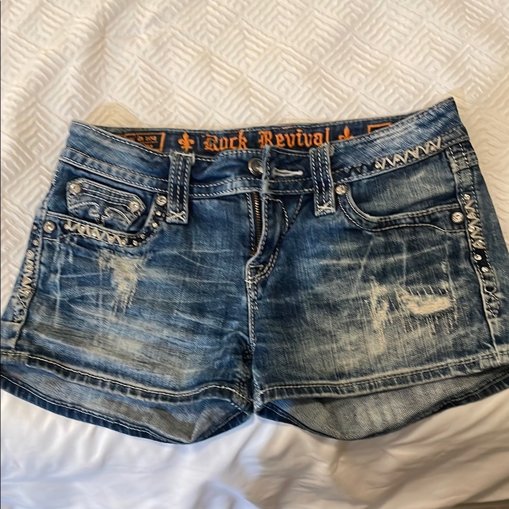 Rock Revival Blue Denim Women's Shorts size 27